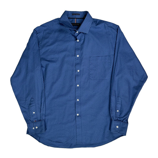 Tommy Hilfiger Polka Dot Shirt - XL Blue Cotton