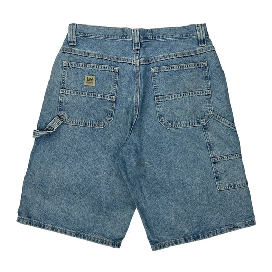 Lee Carpenter Shorts - 32W 11L Blue Denim