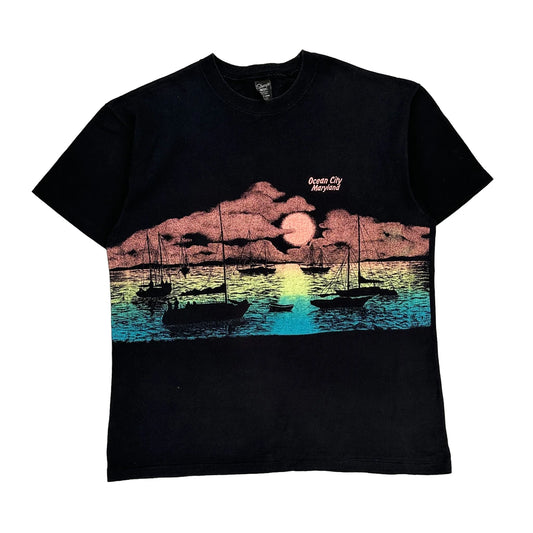Ocean City Maryland Sherrys Best Graphic T-Shirt - XL Black Cotton