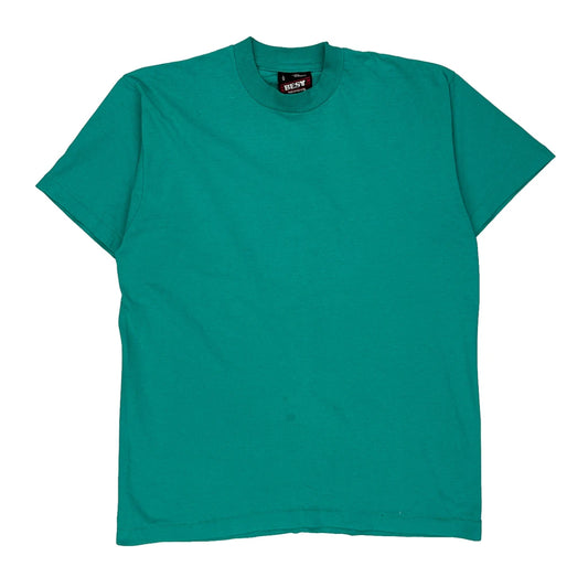 Fruit Of The Loom Single Stitch T-Shirt - Large Green Cotton Blend