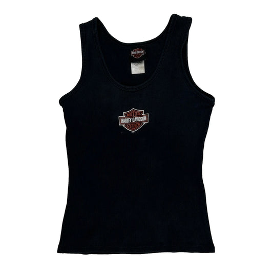 Harley Davidson Graphic Vest - Large Black Cotton