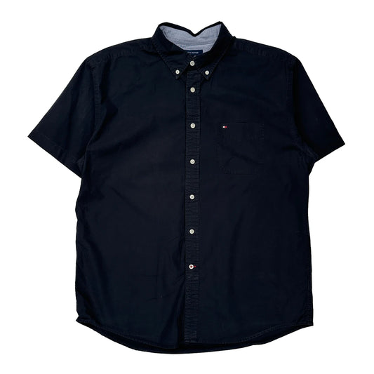 Tommy Hilfiger Short Sleeve Shirt - XL Black Cotton