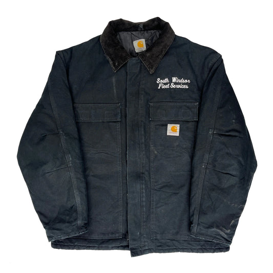 Made In USA Carhartt Jacket - Large Navy Cotton