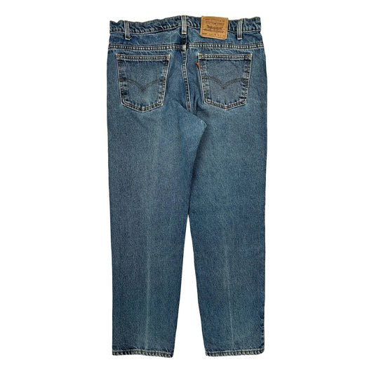 505 Orange Tab Levis Jeans - 35W 30L Blue Cotton