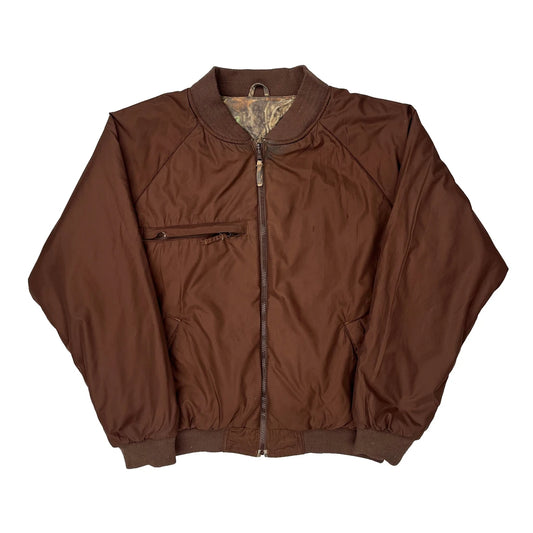 Unbranded Camo Bomber Jacket - XL Brown Polyester