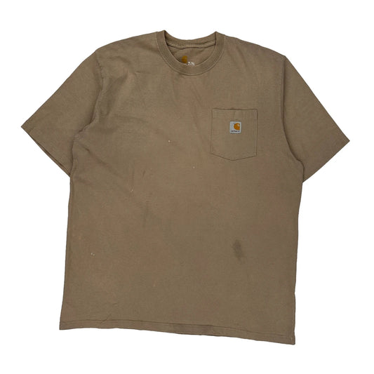 Original Fit Carhartt Tall T-Shirt - XL Brown Cotton