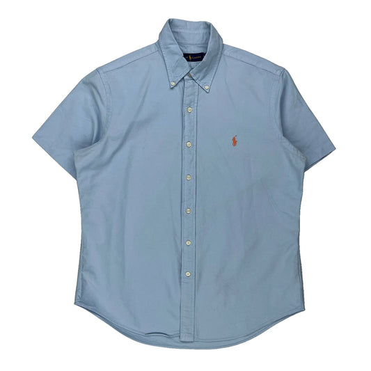Ralph Lauren Short Sleeve Shirt - Medium Blue Cotton