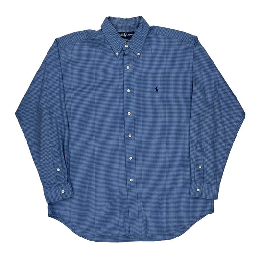Blake Ralph Lauren Checked Shirt - Large Blue Cotton