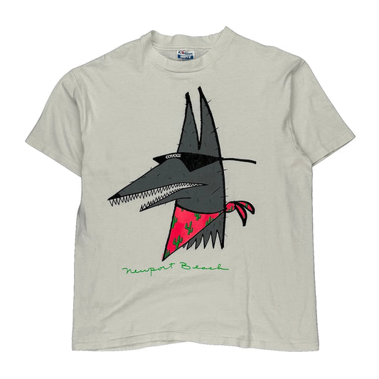 Newport Beach Hanes Graphic T-Shirt - XL White Cotton