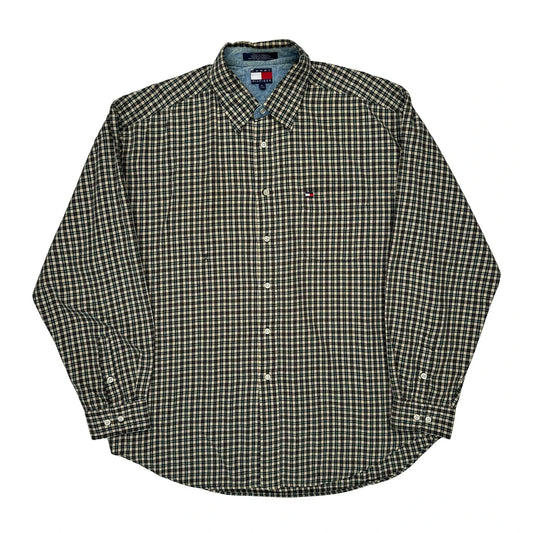 Tommy Hilfiger Checked Shirt - XL White Cotton