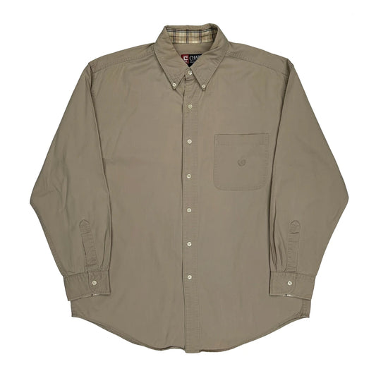 Chaps Ralph Lauren Shirt - Large Beige Cotton