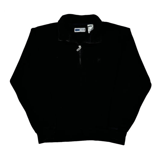 Fila 1/4 Zip - Medium Black Cotton