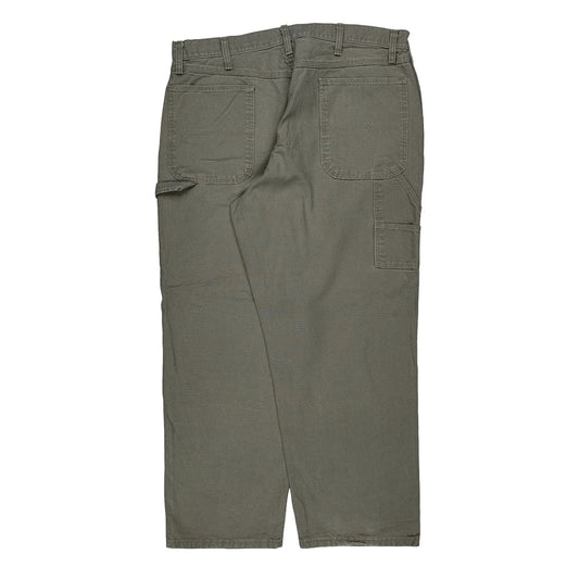 Wrangler Carpenter Trousers - 36W 30L Grey Cotton