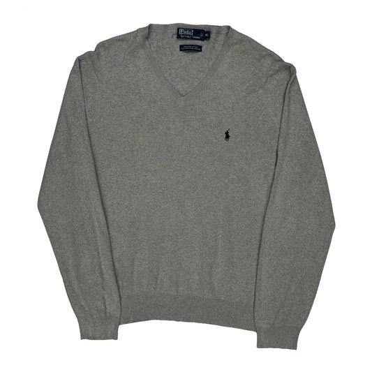 Vintage Polo By Ralph Lauren Jumper - XL Grey Cotton