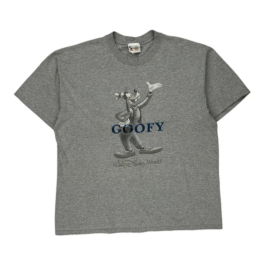 Goofy Disney T-Shirt - XL Grey Cotton