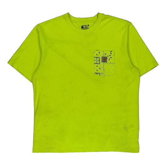 Carhartt Graphic T-Shirt - XL Yellow Cotton
