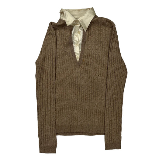 Ralph Lauren Petite Jumper - Medium Brown Cashmere