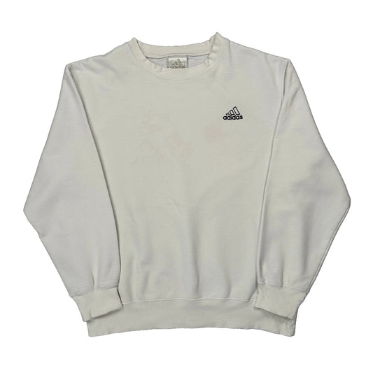 Adidas Sweatshirt - Medium White Cotton