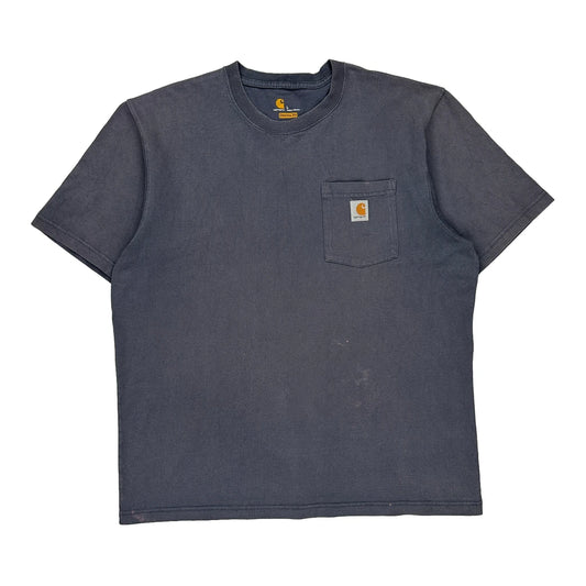 Carhartt T-Shirt - Large Grey Cotton
