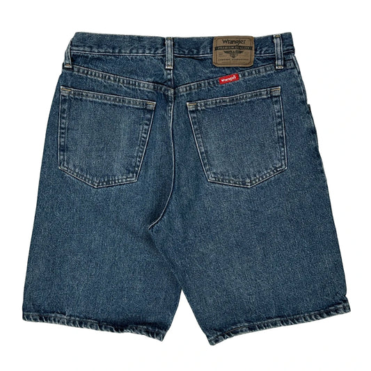 Wrangler Denim Shorts - 32W 10L Blue Cotton