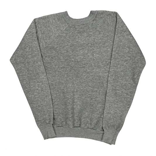 Blank Unbranded Sweatshirt - Medium Grey Cotton Blend
