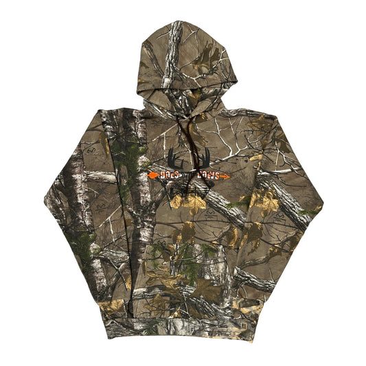 Vintage Passion Respect Inspire Dignity Empower Russell Athletic Camo Hoodie - Large Camo Cotton Blend