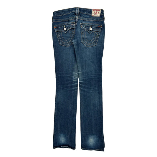 True Religion Boot Cut Jeans - 30W UK 8 Blue Cotton