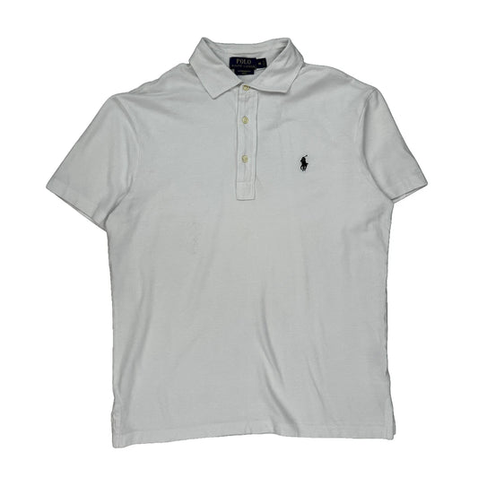 Polo By Ralph Lauren Polo Shirt - Medium White Cotton