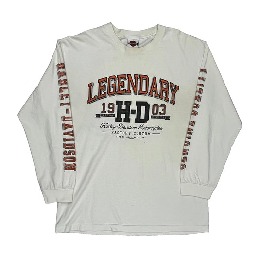 Harley-Davidson Of Scottsdale Arizona Harley Davidson Graphic Long Sleeve T-Shirt - Large Black Cotton