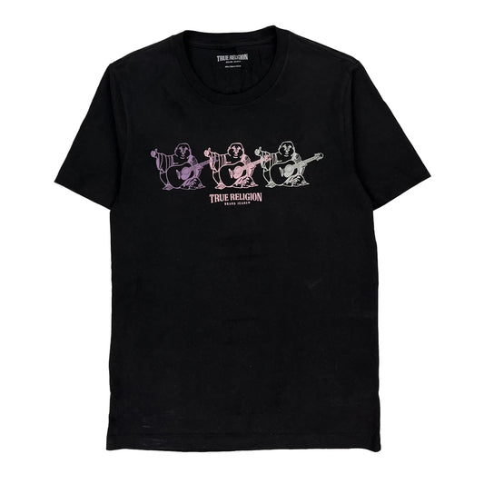 True Religion Graphic T-Shirt - Small Black Cotton