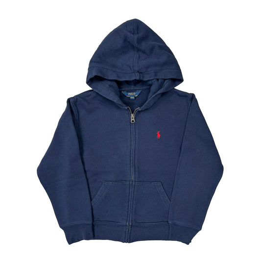 Vintage Age 7 Polo By Ralph Lauren Hoodie - Small Blue Cotton