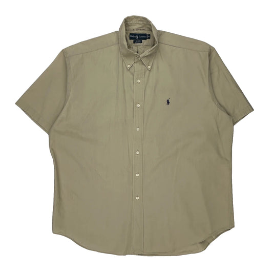 Blake Ralph Lauren Short Sleeve Shirt - XL Beige Cotton