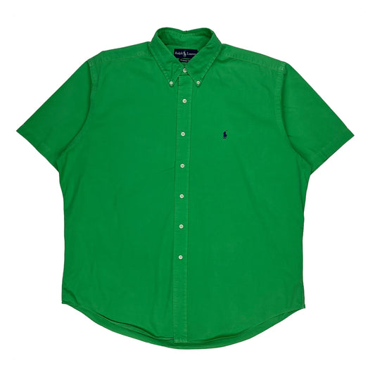 Ralph Lauren Short Sleeve Shirt - XL Green Cotton