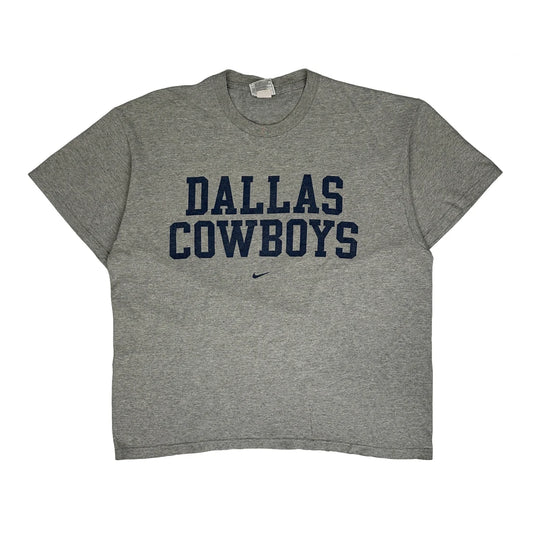 Dallas Cowboys Nike Graphic T-Shirt - Large Grey Cotton