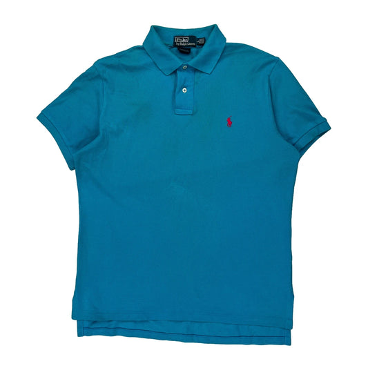 Polo By Ralph Lauren Polo Shirt - Large Blue Cotton