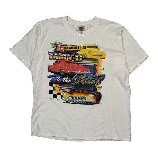 Vintage Fruit Of The Loom Graphic T-Shirt - XL White Cotton
