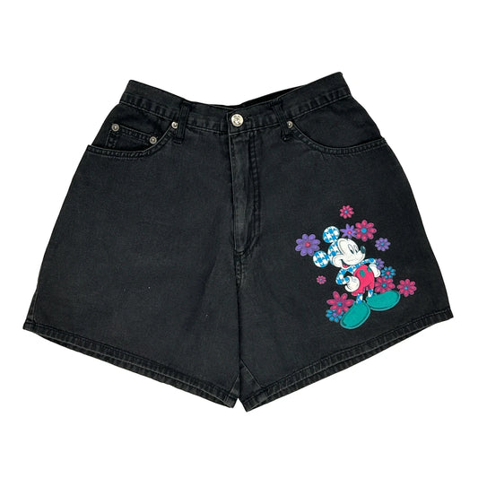 Age 9 Disney Denim Shorts - 24W 6L Black Cotton