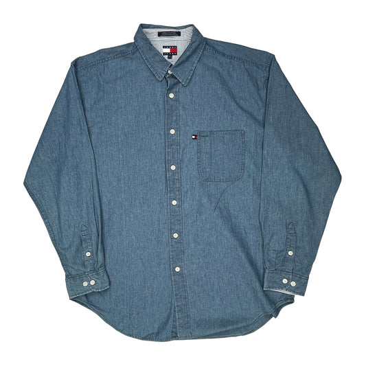 Tommy Jeans Denim Shirt - XL Blue Cotton