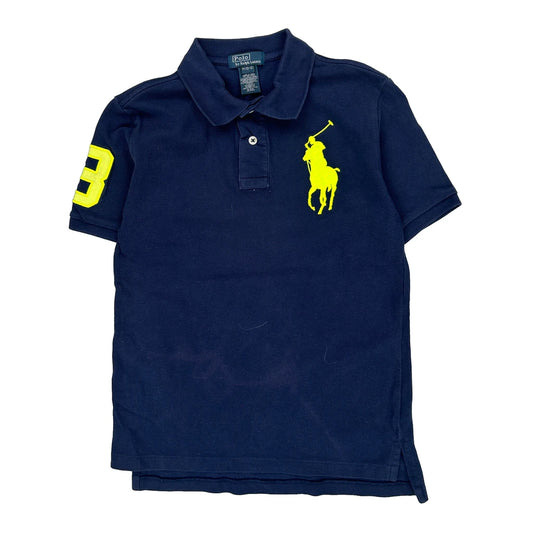 Age 8-9 Polo By Ralph Lauren Polo Shirt - Medium Navy Cotton