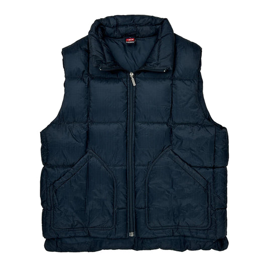 Diesel Puffer Gilet - Large Navy Polyester
