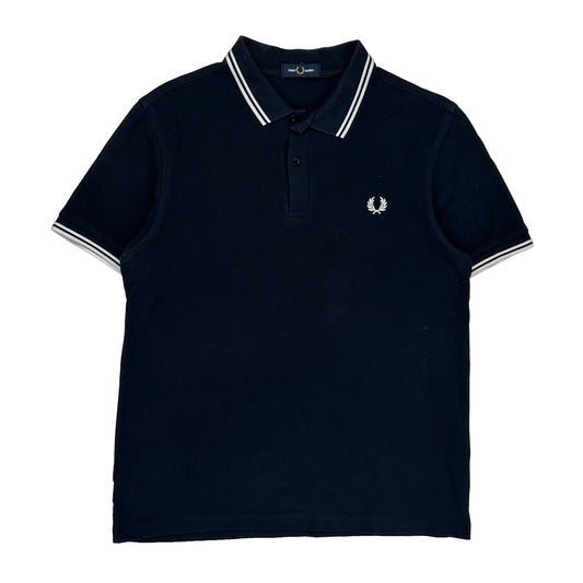 Fred Perry Polo Shirt - Large Navy Cotton