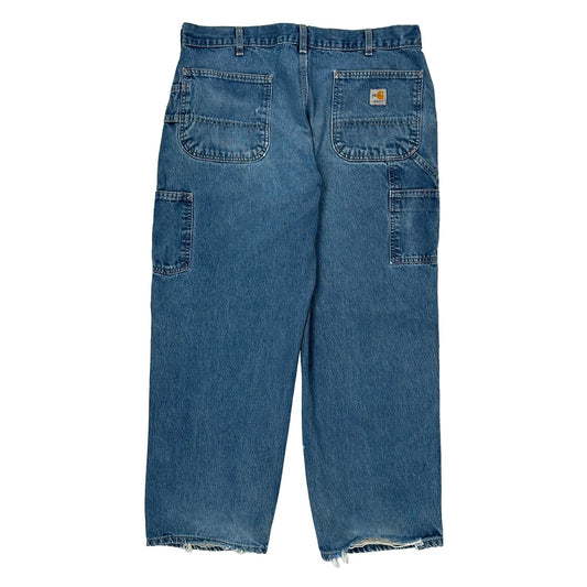 Carhartt Carpenter Jeans - 35W 30L Blue Cotton