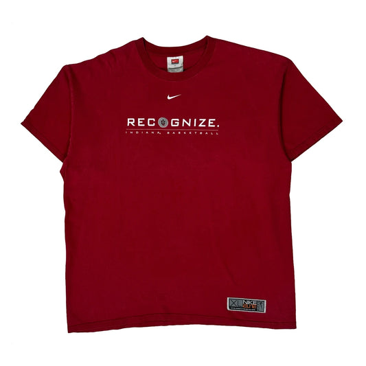 Indiana Basketball Nike College T-Shirt - XL Burgundy Cotton