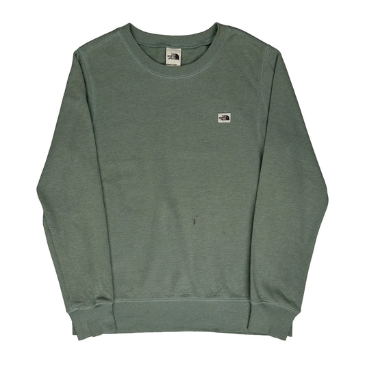 Vintage The North Face Sweatshirt - Medium Green Cotton Blend