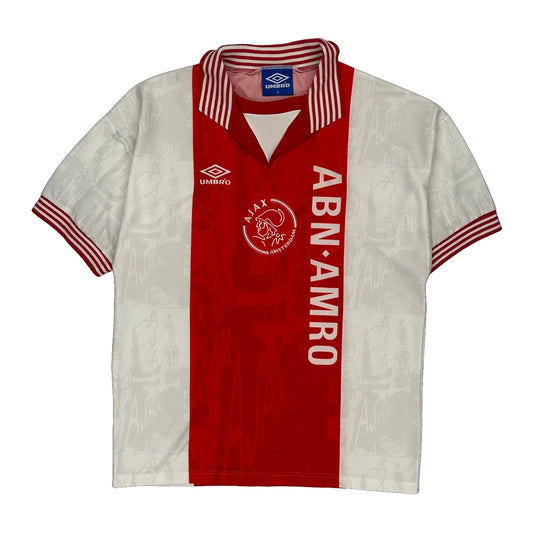 1996-97 Ajax Amsterdam Umbro Football Shirt - Medium Red Polyester