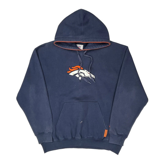Denver Broncos Nfl Hoodie - Large Navy Cotton