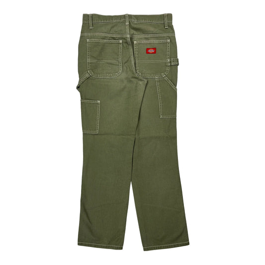 Dickies Carpenter Trousers - 29W UK 10 Green Cotton