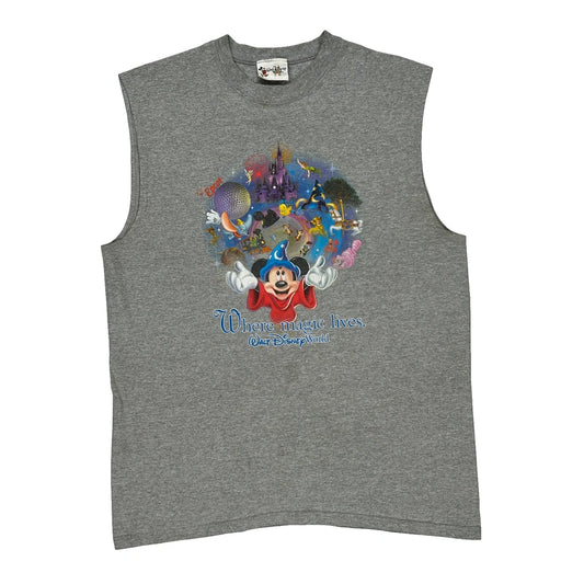 Disney Graphic Vest - Large Grey Cotton