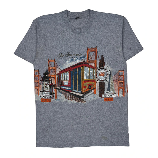 Unbranded Graphic T-Shirt - Medium Grey Cotton Blend