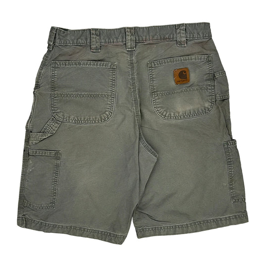 Carhartt Carpenter Shorts - 32W 10L Grey Cotton